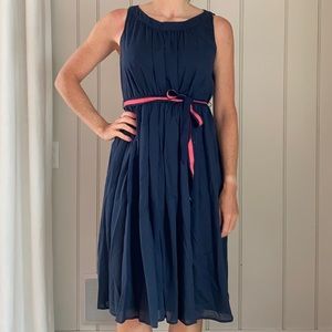 Navy summer dress size small. Midi dress